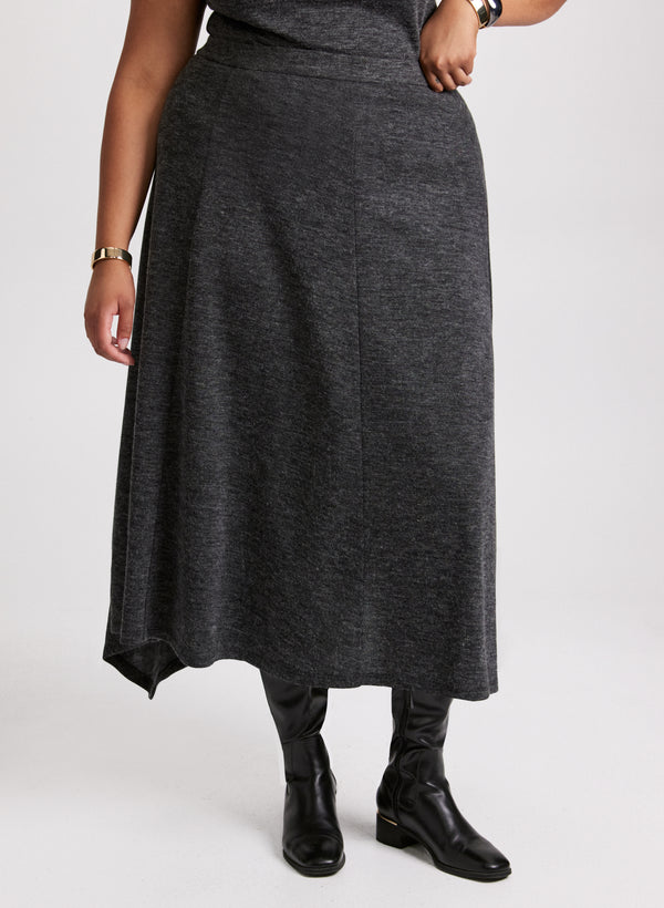 laura Asymmetrical Hem Pull-On Skirt