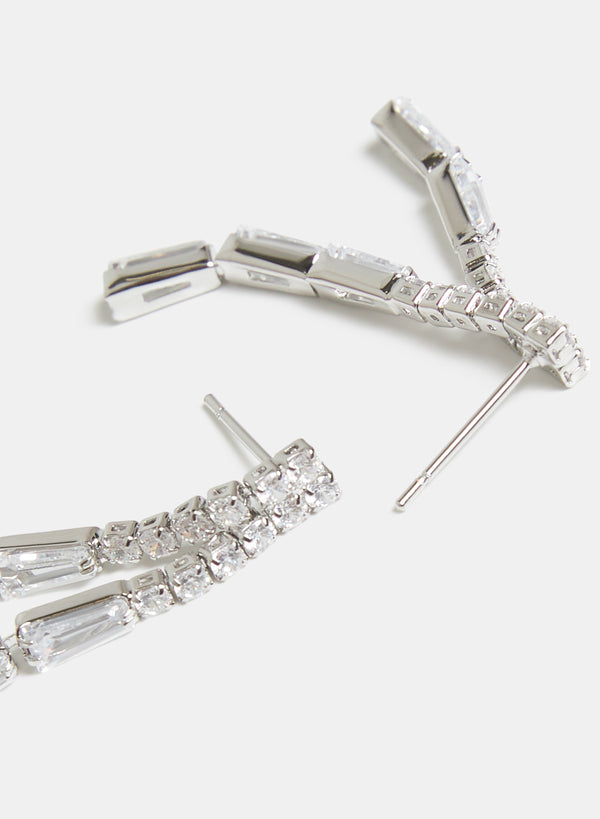 Laura Baguette Dangle Earrings