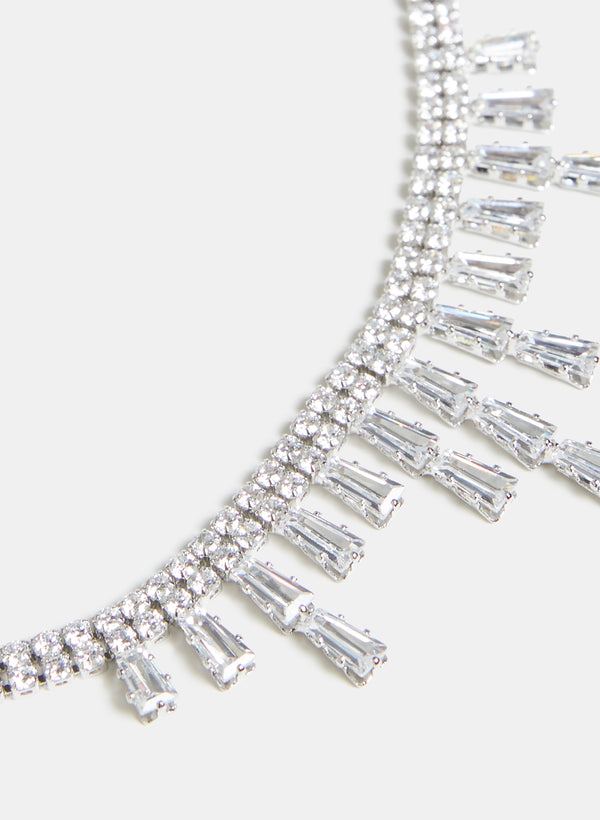 Laura Baguette Drop Necklace