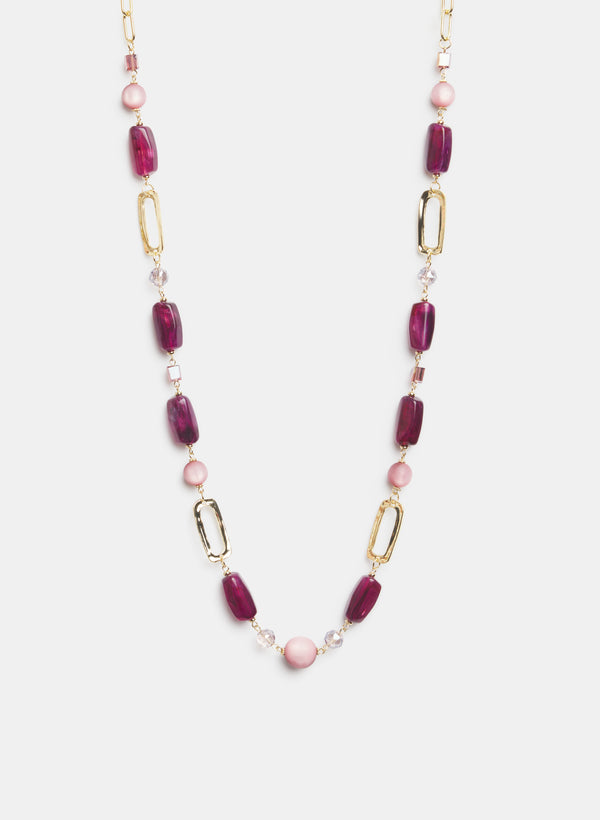 laura Beaded Chain Link Necklace