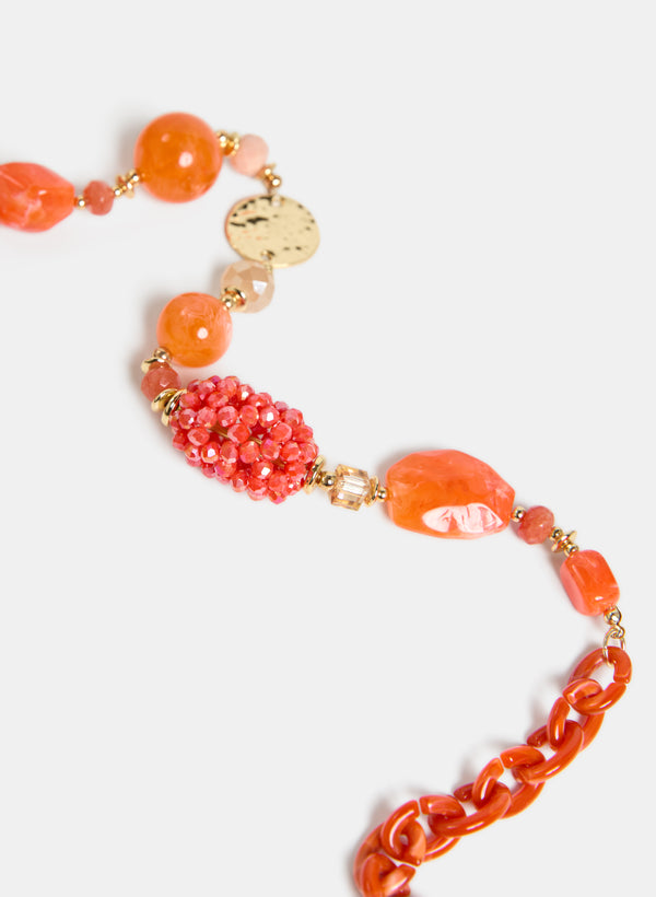 Laura Beaded Resin Necklace