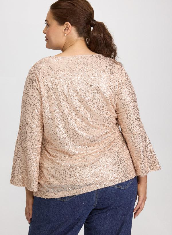 Laura Bell Sleeve Sequin Top