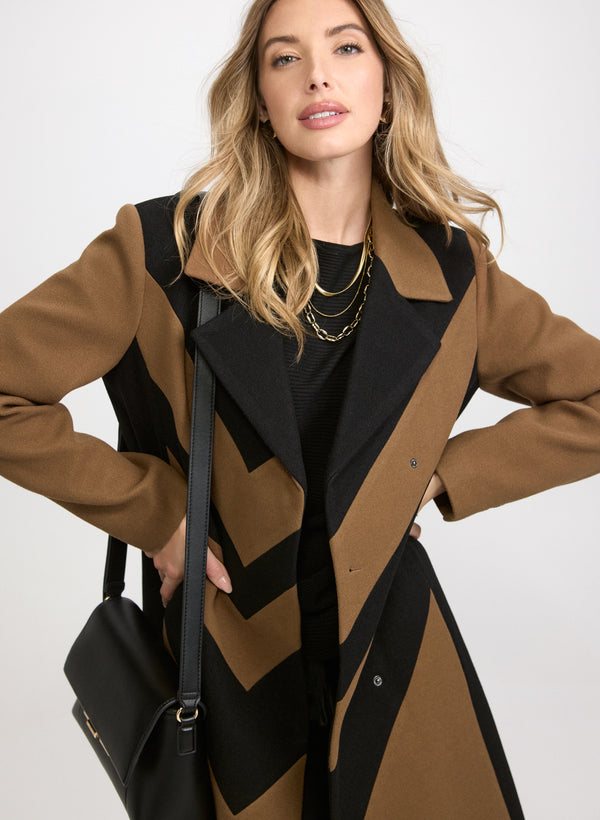 Laura Bernardo - Chevron Pattern Coat