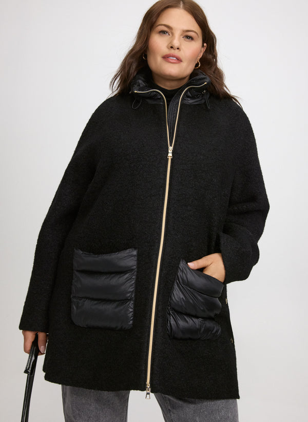 laura Boiled Wool Coat