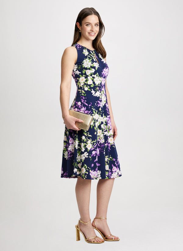 Laura Botanical Empire Waist Dress