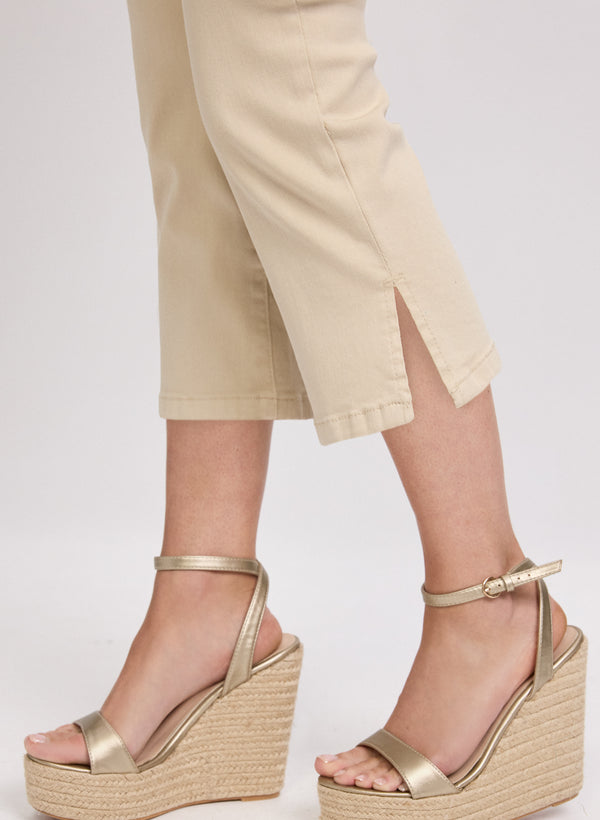 Laura Braided Trim Denim Capris