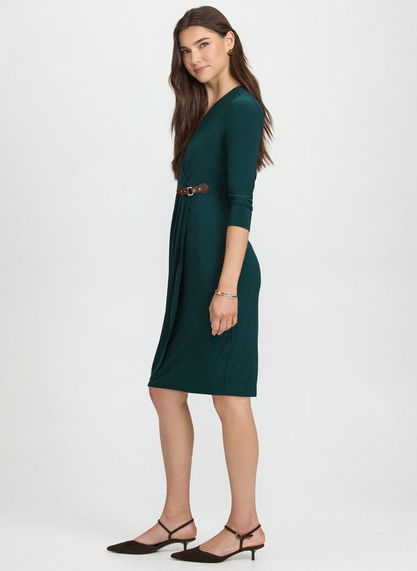 laura Buckled Tab Detail Dress