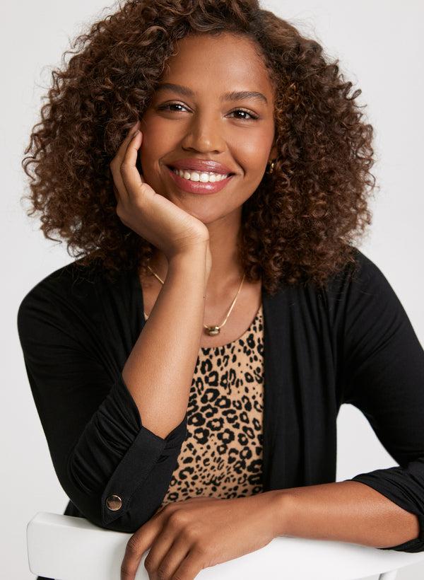 Laura Button Detail Cascade Detail Sweater