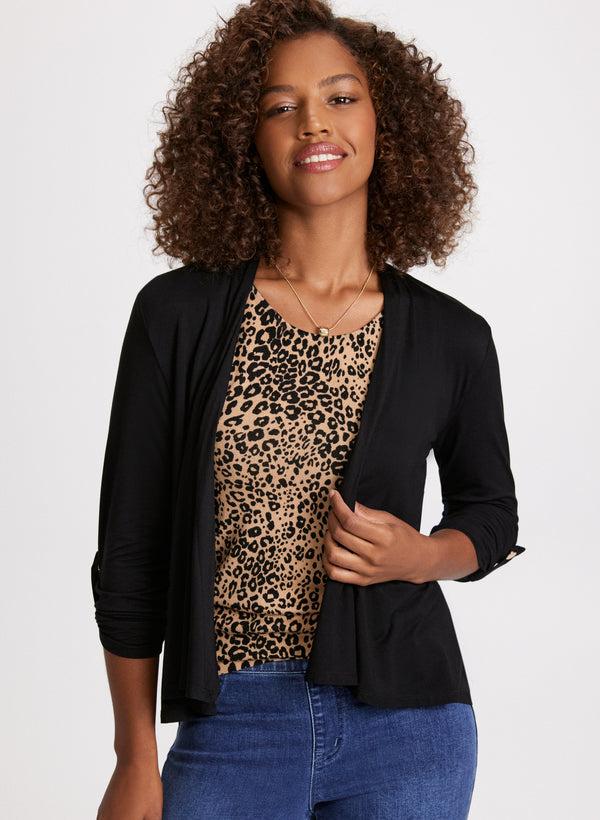 laura Button Detail Cascade Detail Sweater