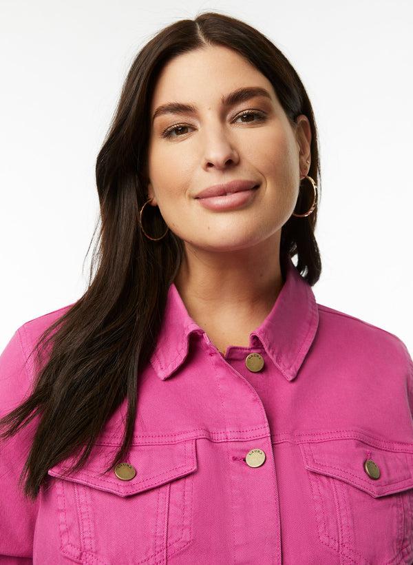 Laura Button Detail Denim Jacket