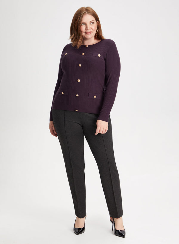laura Button Detail Sweater & Slim Leg Pants