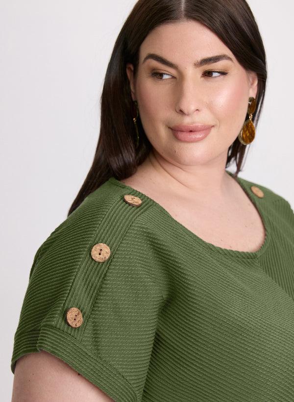 Laura Button Detail Top