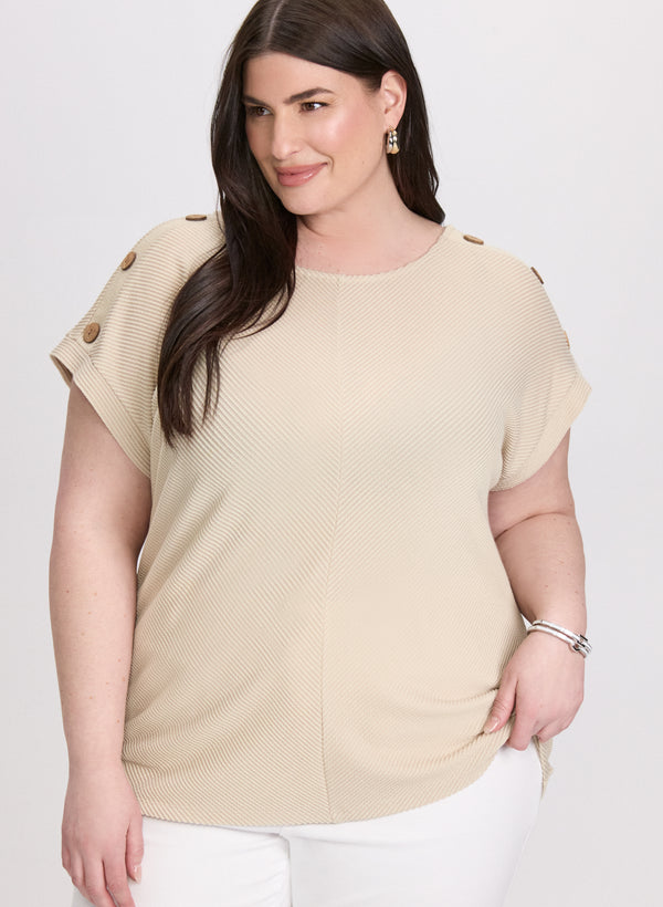 laura Button Detail Top