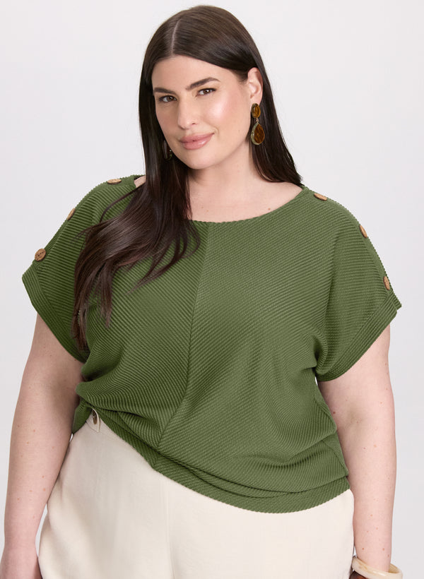 laura Button Detail Top