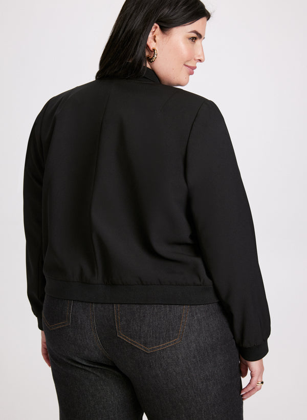 Laura Button-Down Bomber Jacket