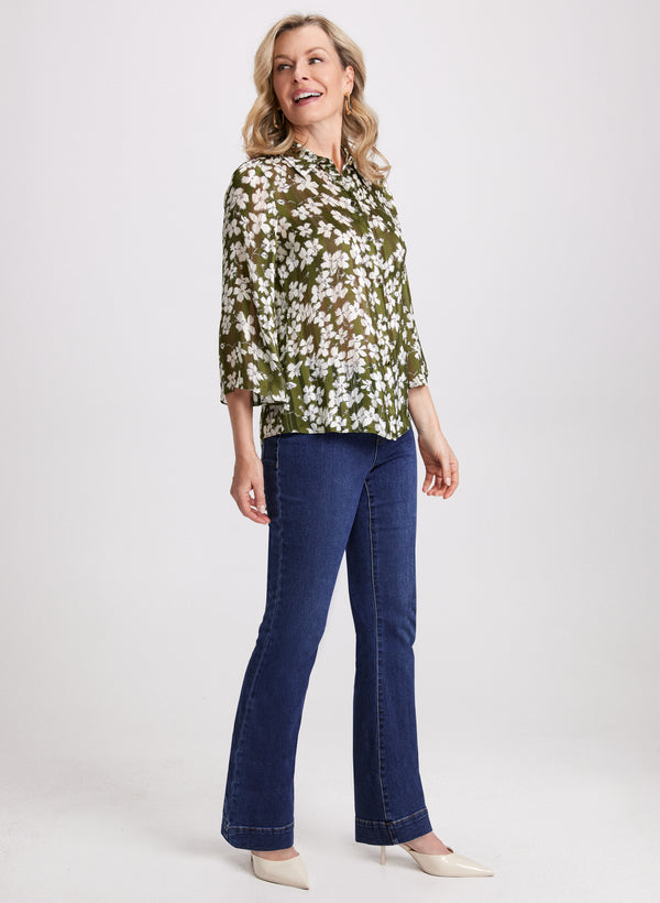 Laura Button-Up Floral Blouse