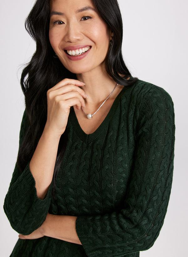 Laura Cable Knit Sweater Dress