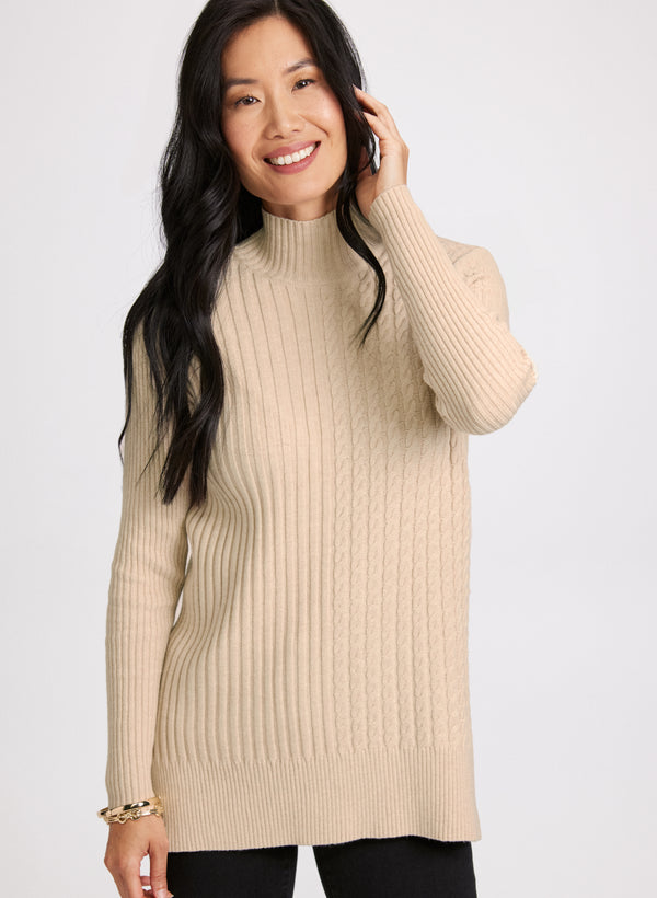 Laura Cable & Rib Knit Sweater
