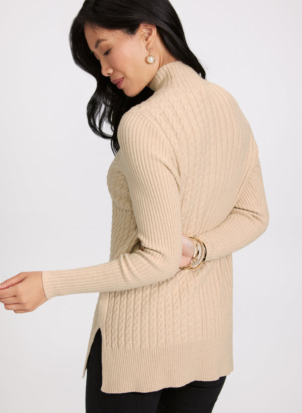 Laura Cable & Rib Knit Sweater