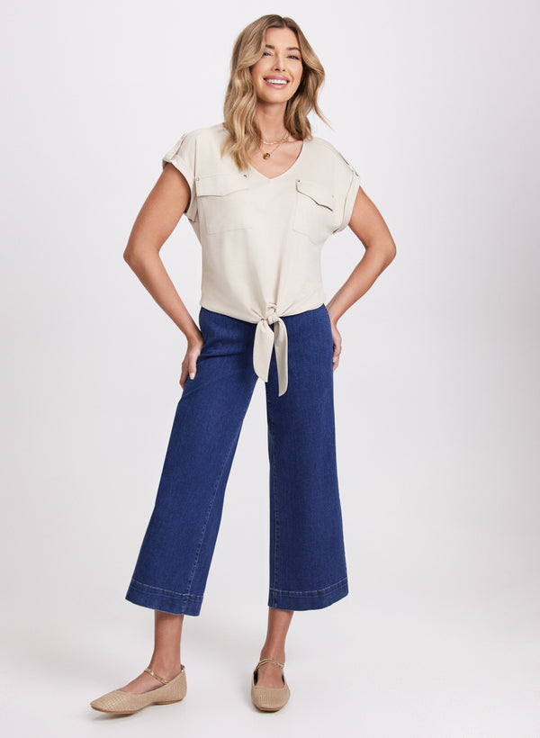 Laura Cap Sleeve Utility T-Shirt
