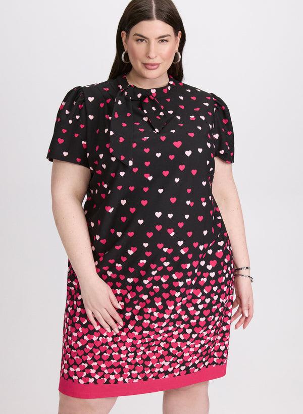 Laura Cascade Heart Print Dress
