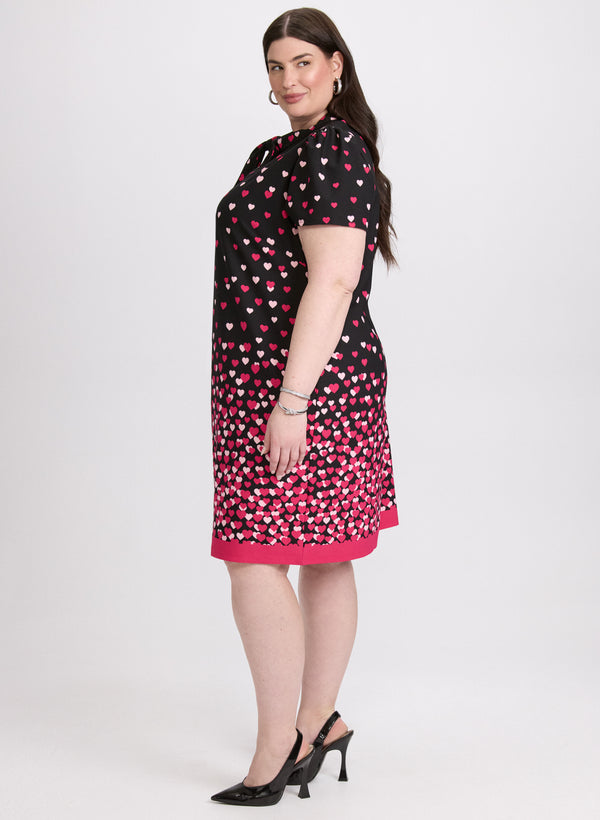 Laura Cascade Heart Print Dress