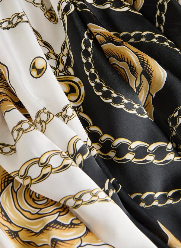 Laura Chain & Floral Print Scarf