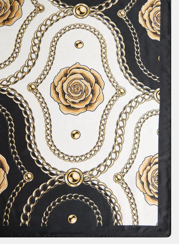 Laura Chain & Floral Print Scarf