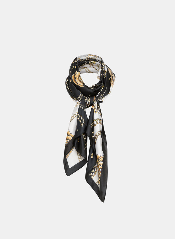 laura Chain & Floral Print Scarf