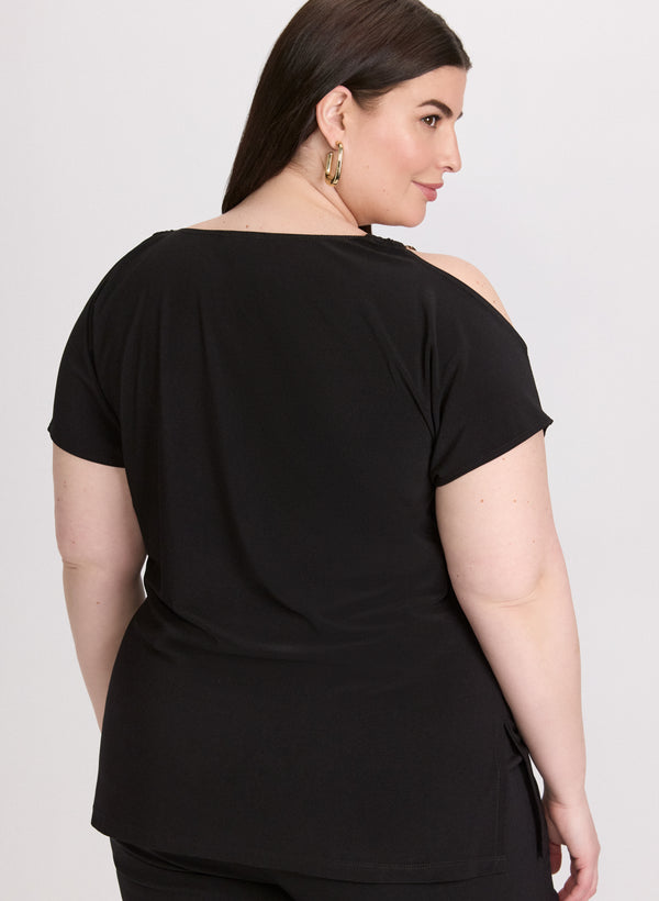 Laura Chain Link Cold-Shoulder Top