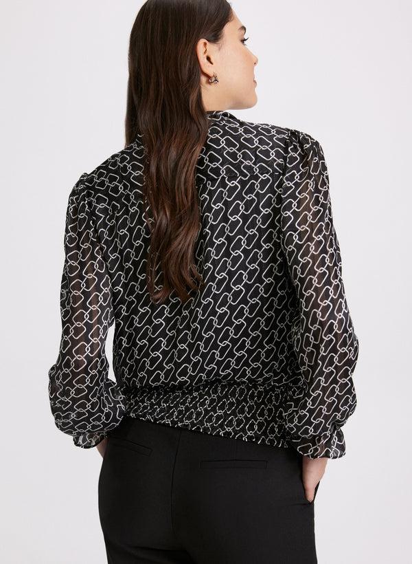 Laura Chain Link Print Blouse