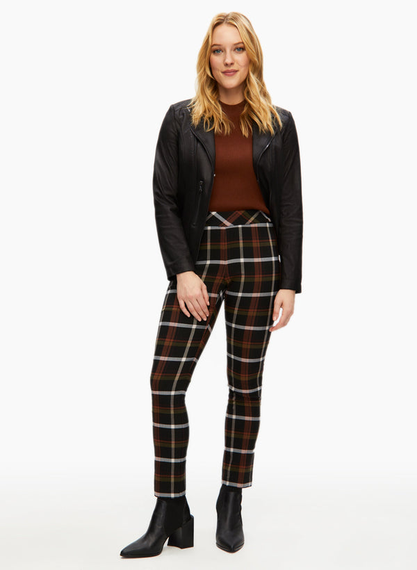 Laura Charlie B - Plaid Print Pull-On Pants