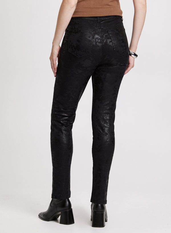 Laura Cheetah Print Slim-Leg Jeans