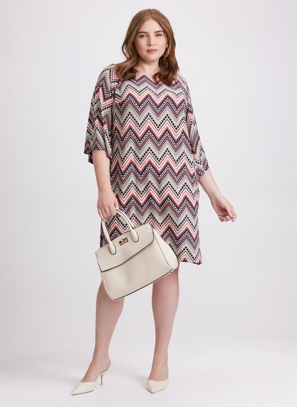 laura Chevron Print Dress