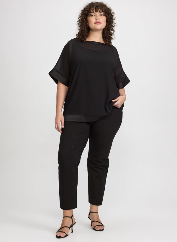 Laura Chiffon Boat Neck Top