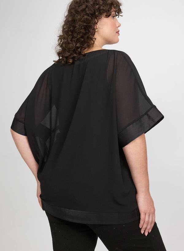 Laura Chiffon Boat Neck Top