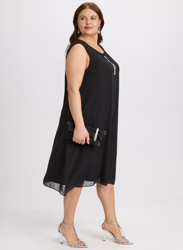 Laura Chiffon Dress & Cape Set