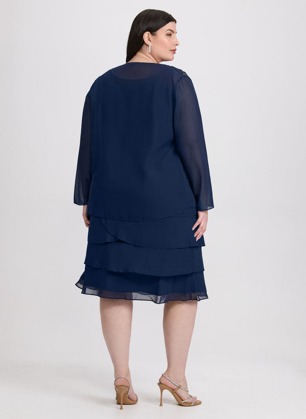 Laura Chiffon Jacket & Dress Set