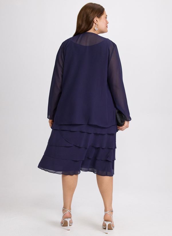 Laura Chiffon Jacket & Dress Set