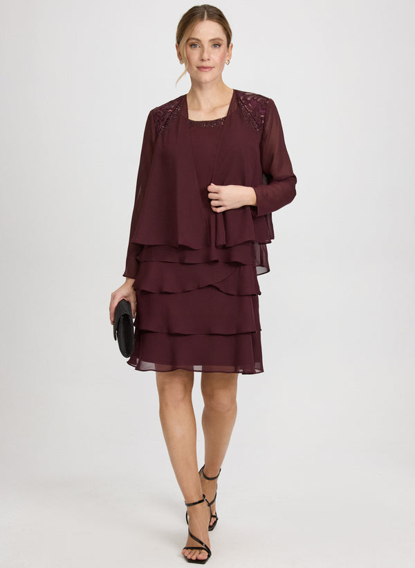 laura Chiffon Jacket & Dress Set