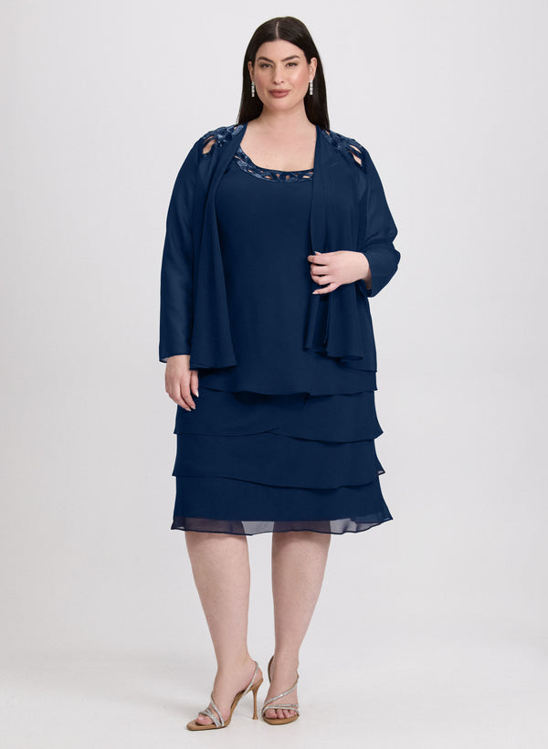 laura Chiffon Jacket & Dress Set