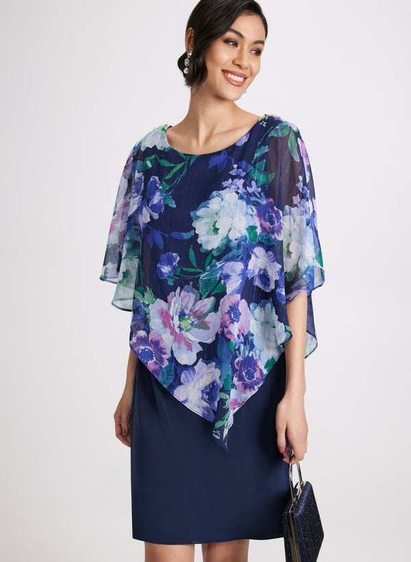 laura Chiffon & Jersey Dress