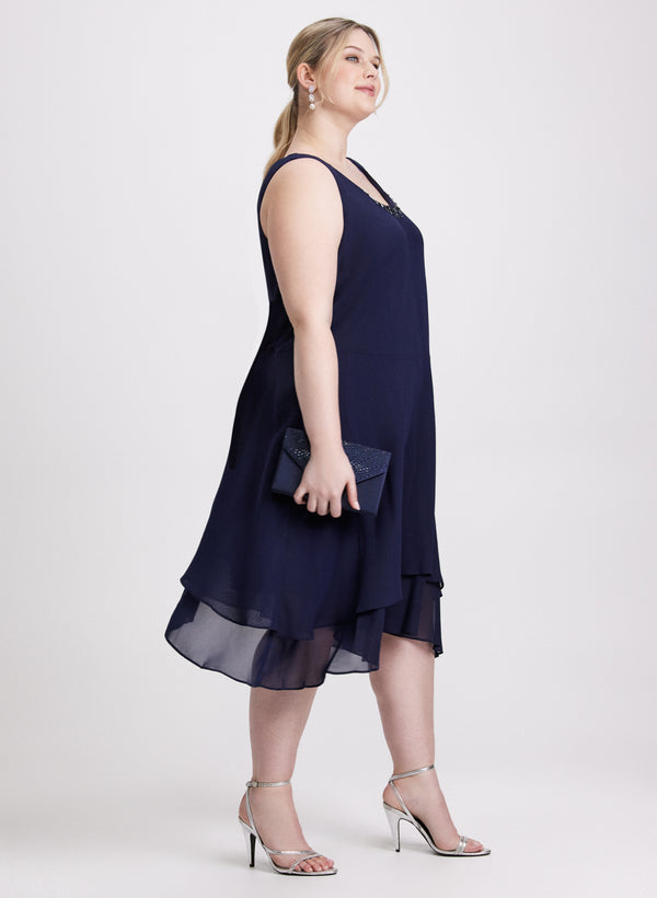 Laura Chiffon Midi Dress & Jacket Set