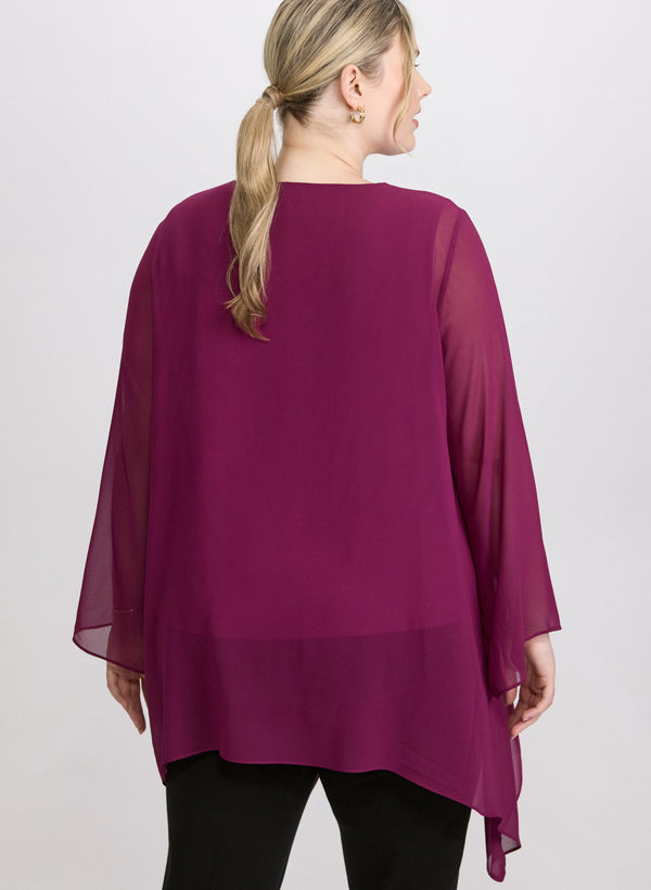 Laura Chiffon Poncho Blouse