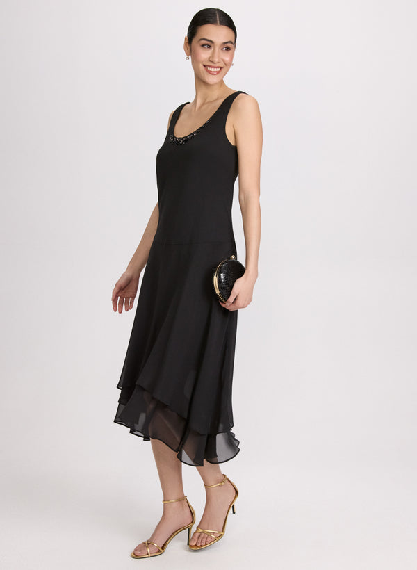 Laura Chiffon Sequin Dress & Jacket Set