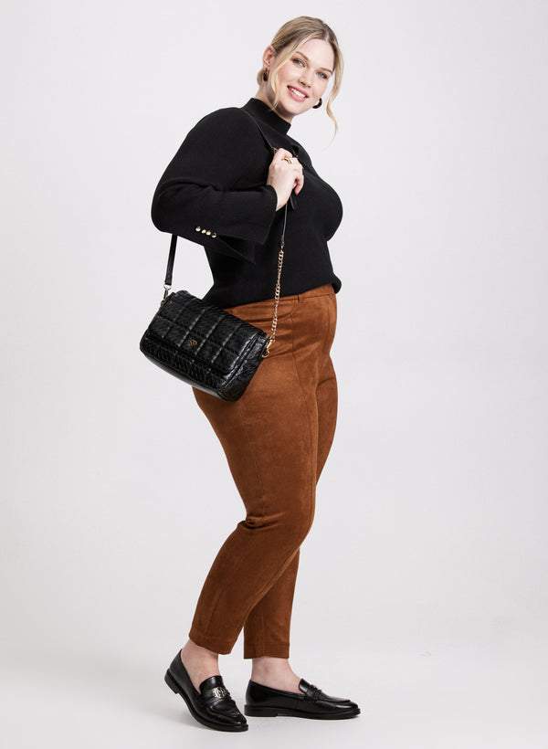 Laura Chloe Vegan Suede Leggings - Regular