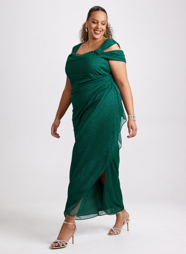 Laura Cold Shoulder Empire Waist Dress