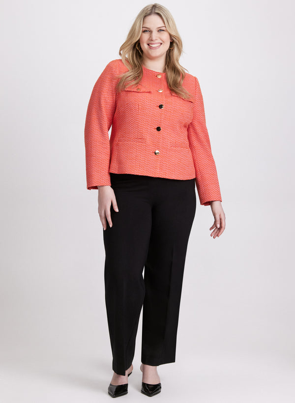 laura Collarless Bouclé Jacket & Emma Slim-Leg Pants