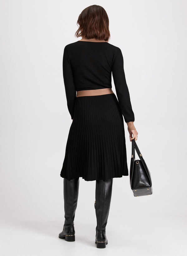 Laura Colour Block Tie Waist Dress