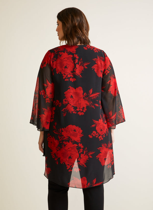 Laura Compli K - Floral Print Tunic Blouse
